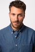 Chemise JP AWARE. Manches longues et col à pointes boutonnées. Coton bio certifié GOTS