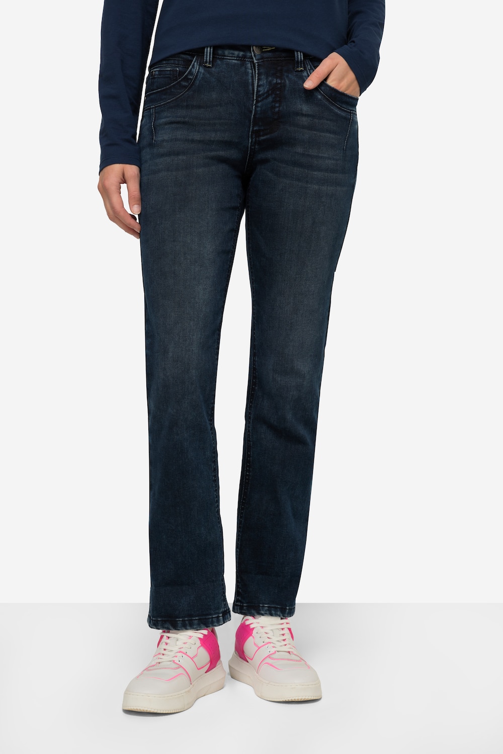 Große Größen Jeans, Damen, blau, Größe: 42, Baumwolle, LAURASON