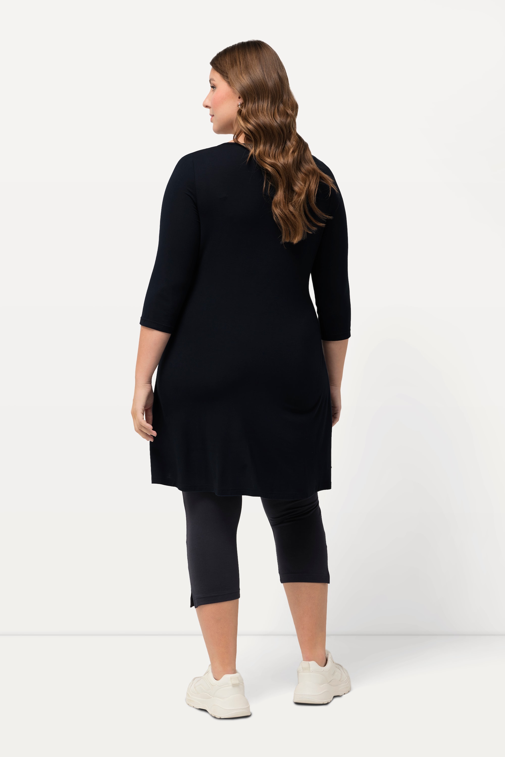 Ulla Popken Damen große Größen Bellieva Longshirt Rundhals 3 4 Arm