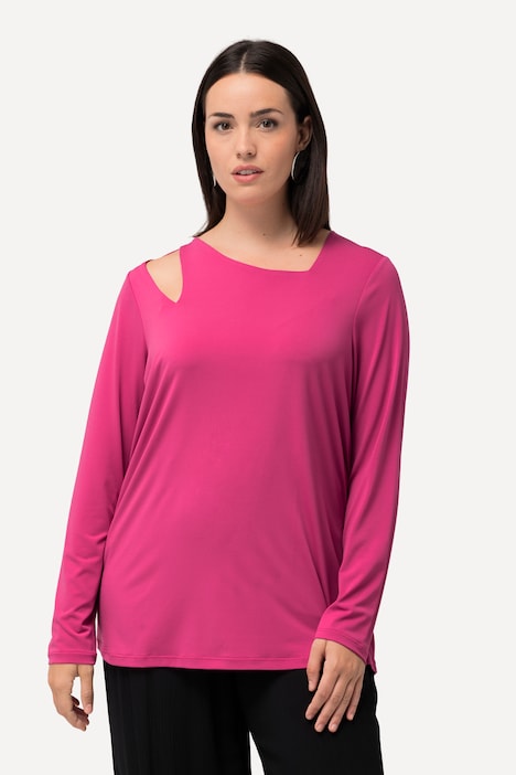 Asymmetric Cutout Long Sleeve Tee