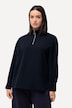 Tunika, glidelås, oversized, ståkrage, lange ermer