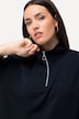 Tunika, glidelås, oversized, ståkrage, lange ermer