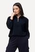 Tunika, glidelås, oversized, ståkrage, lange ermer