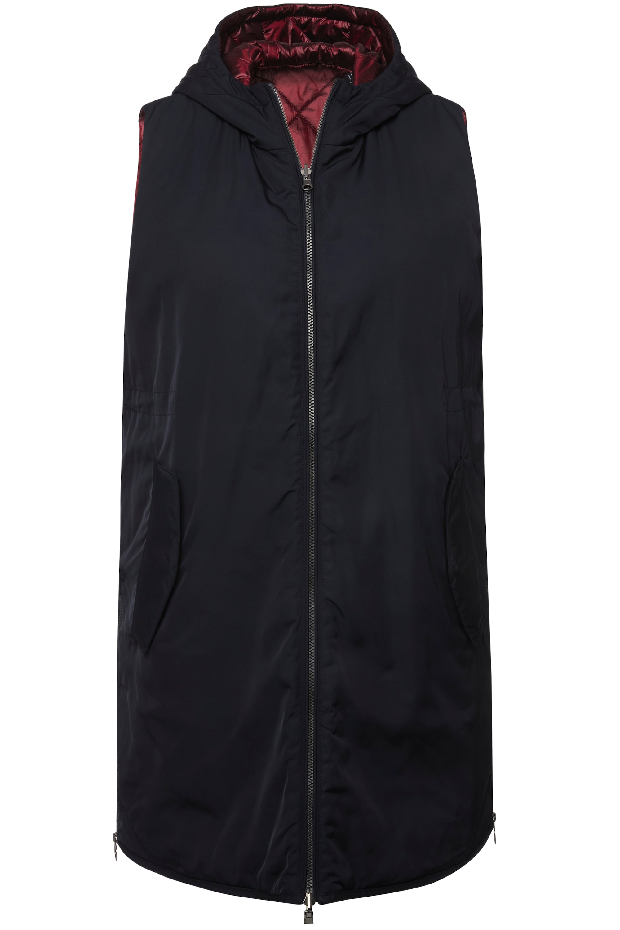 Ulla Popken Damen große Größen Wendeweste Tunnelzug Rundhals