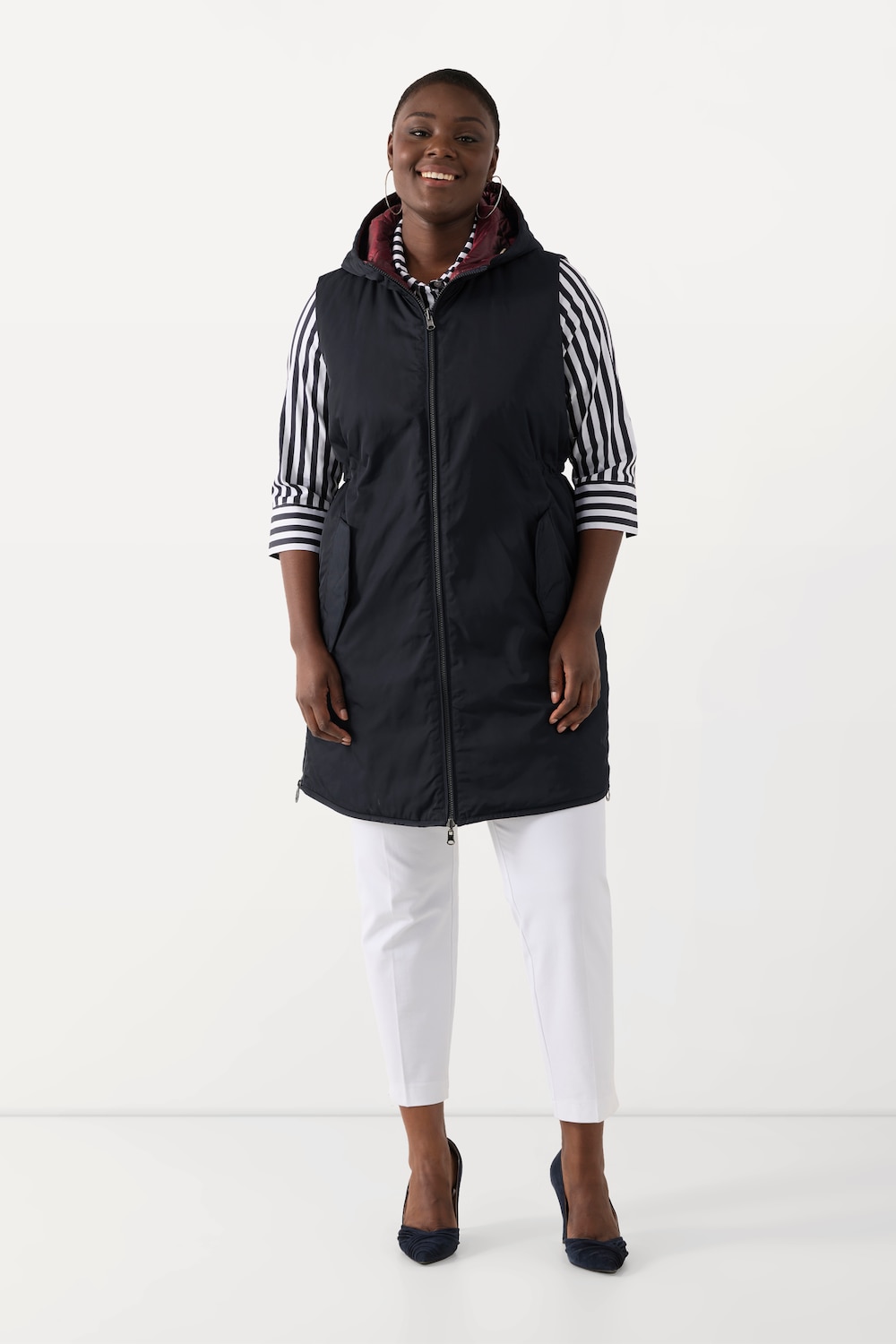 Große Größen Wendeweste, Damen, blau, Größe: 58/60, Polyester/Synthetische Fasern, Ulla Popken