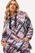 Mixed Print Long Sleeve Hoodie