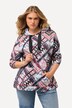 Mixed Print Long Sleeve Hoodie