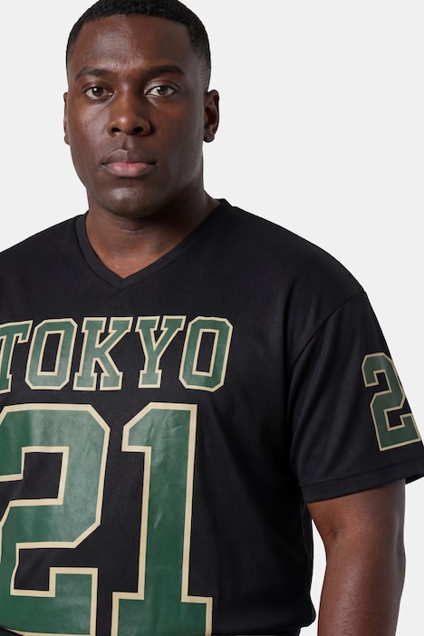 T-Shirt, Halbarm, oversized, Football Print, bis 8 XL