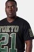 T-Shirt, Halbarm, oversized, Football Print, bis 8 XL