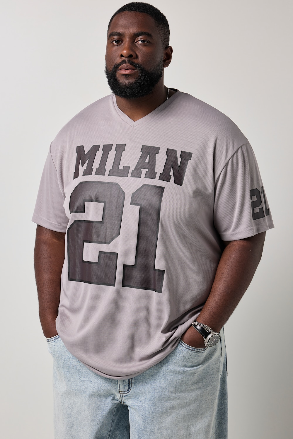 T-Shirt, Halbarm, oversized, Football Print, bis 8 XL