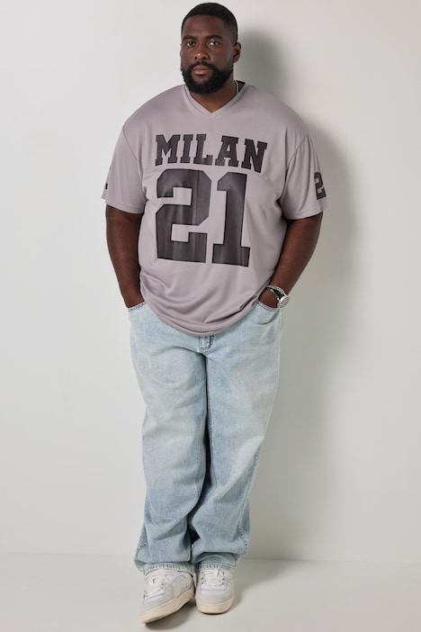 T-Shirt, Halbarm, oversized, Football Print, bis 8 XL