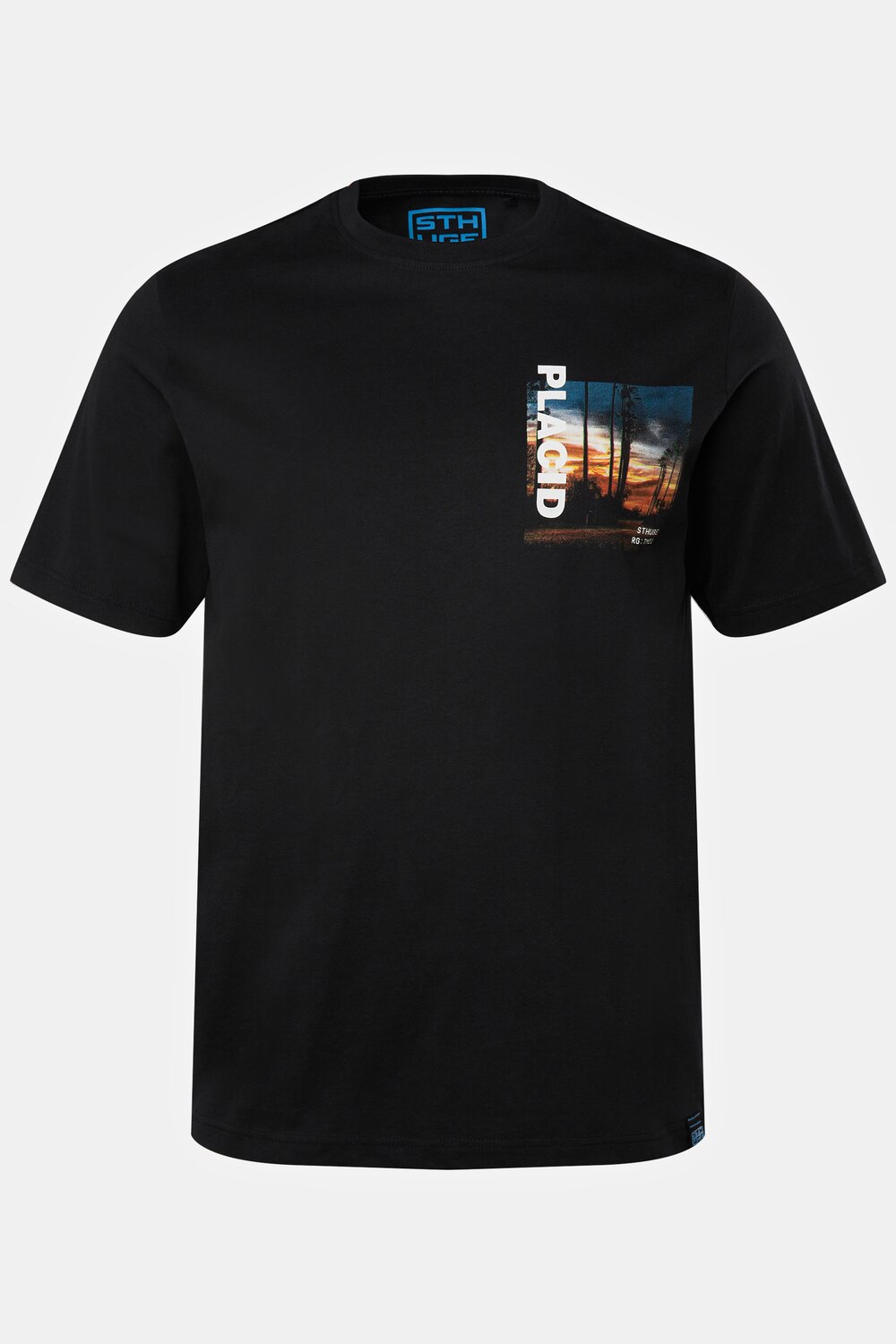t-shirt, grote maten, male, zwart, maat: 6xl, katoen, STHUGE