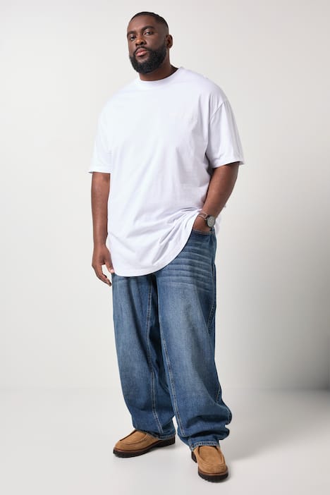 STHUGE T-Shirt, Halbarm, oversized, Flock-Print, Rundhals, bis 8 XL