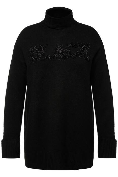 Svetr, BLACK, oversize, stojáček, dlouhé rukávy