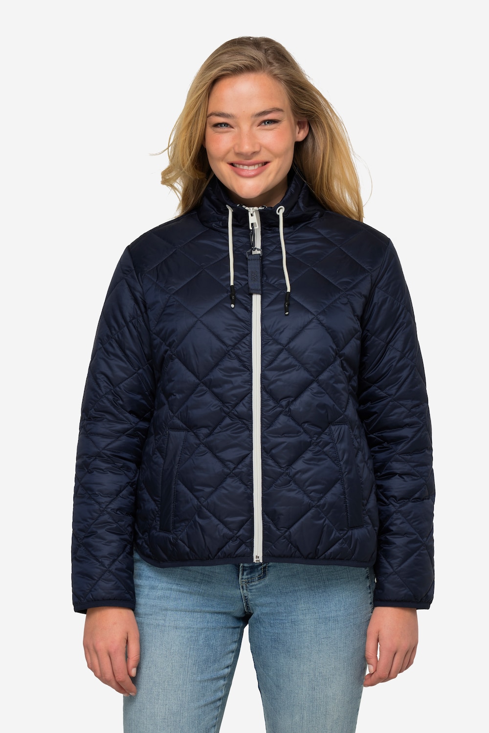 Große Größen Steppjacke, Damen, blau, Größe: M, Synthetische Fasern, LAURASON