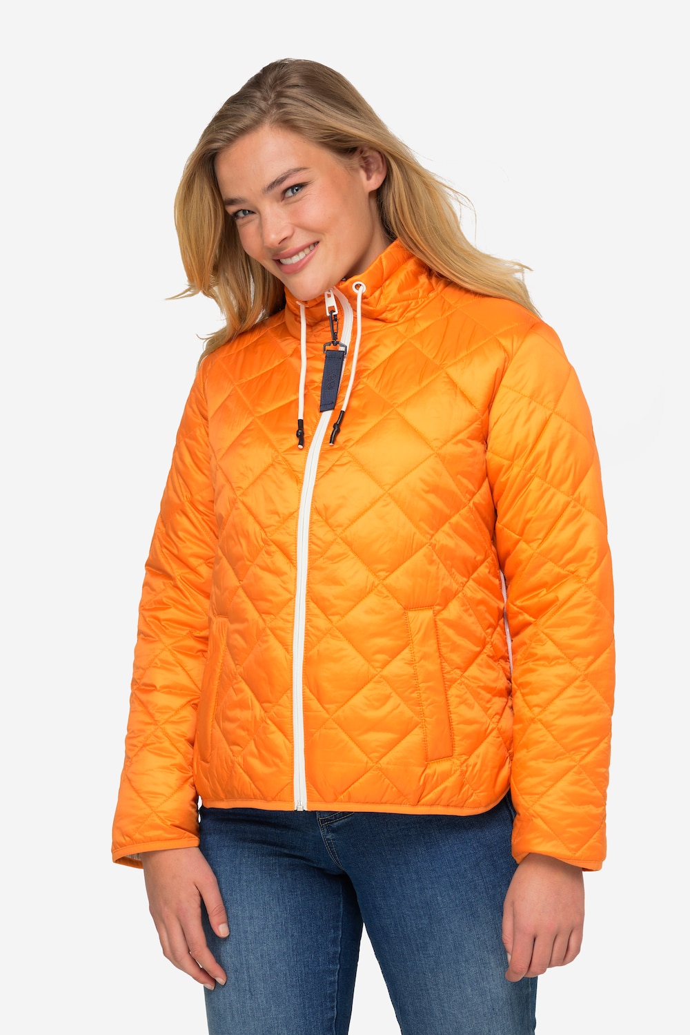 Große Größen Steppjacke, Damen, orange, Größe: L, Synthetische Fasern, LAURASON