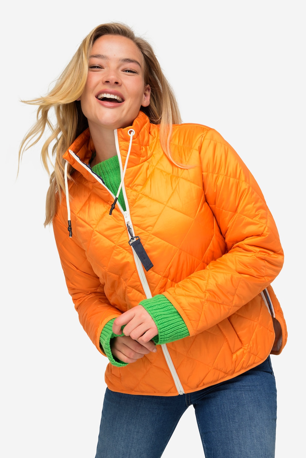 Große Größen Steppjacke, Damen, orange, Größe: XL, Synthetische Fasern, LAURASON