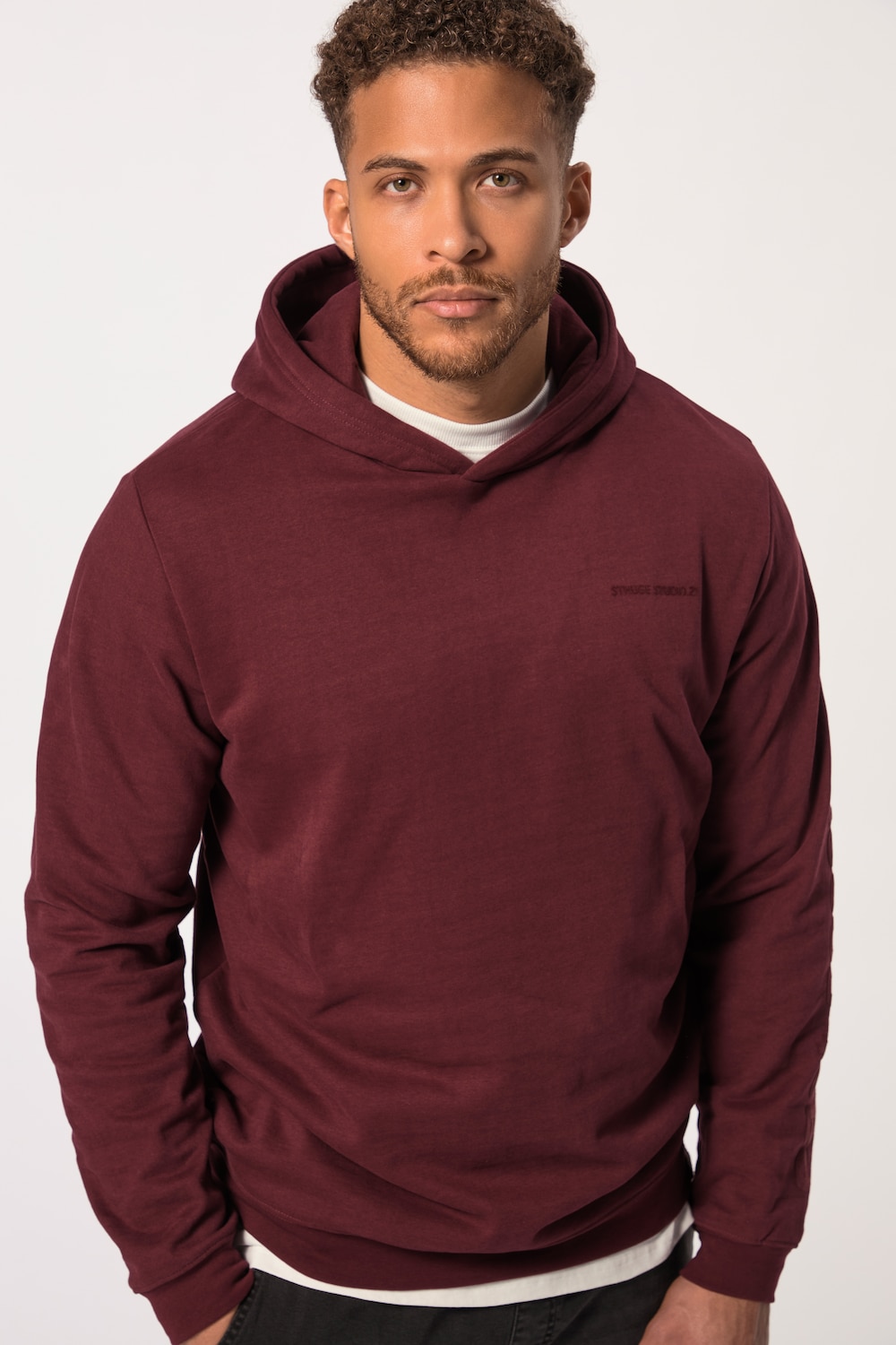 Große Größen STHUGE Hoodie, Herren, lila, Größe: XL, Baumwolle, STHUGE