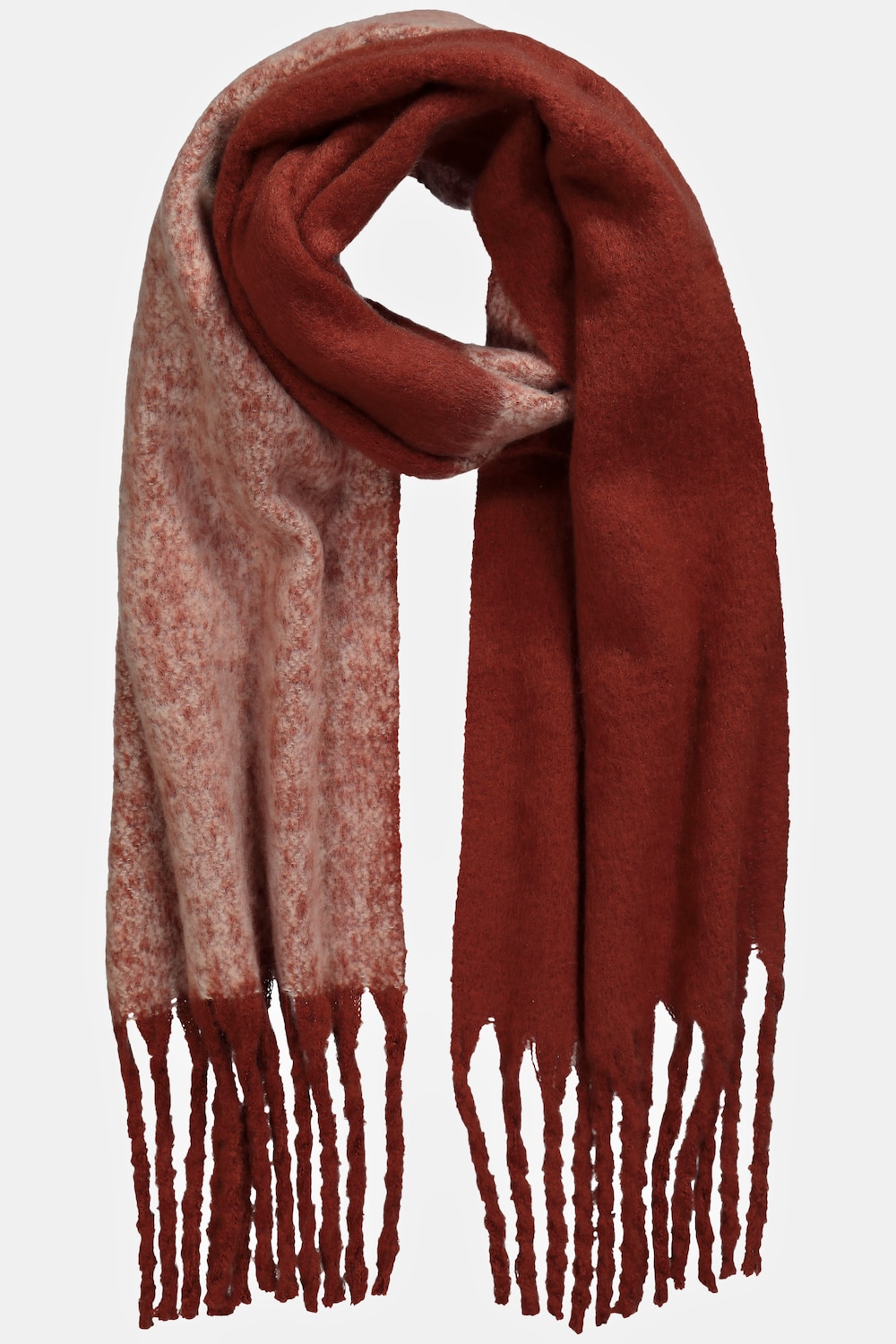 grandes tailles écharpe en bouclette moelleuse, femmes, rouge, taille: one size, polyester, ulla popken