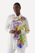 Chemisier, design floral, coupe évasée, manches longues