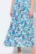 Vestido maxi de jersey, flores, cuello redondo, media manga