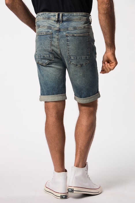 Dongeri-bermudas FLEXNAMIC®, denim, magepassform, 5 lommer, til str. 72