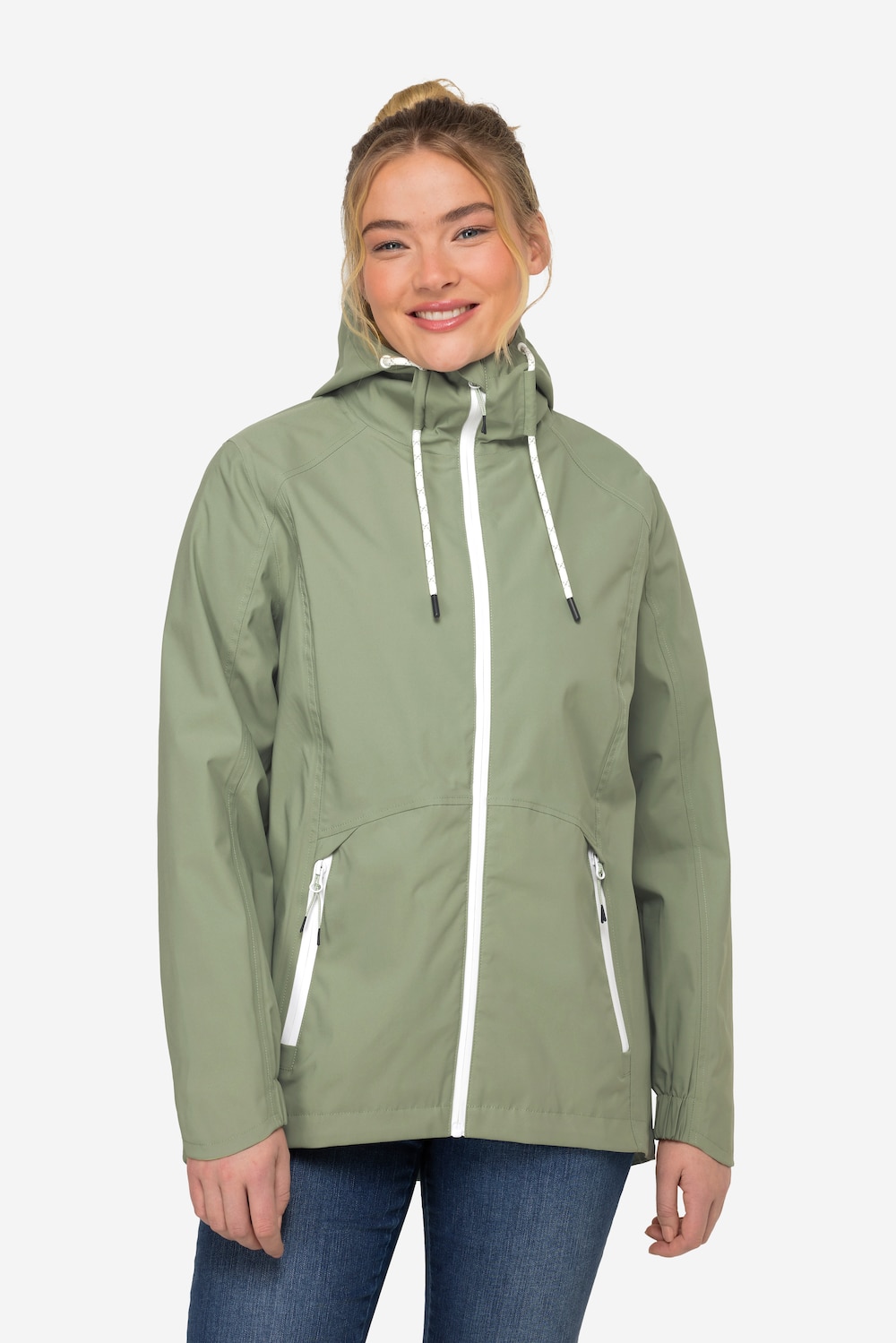 Große Größen Funktions-Jacke, Damen, grau, Größe: XL, Polyester, LAURASON