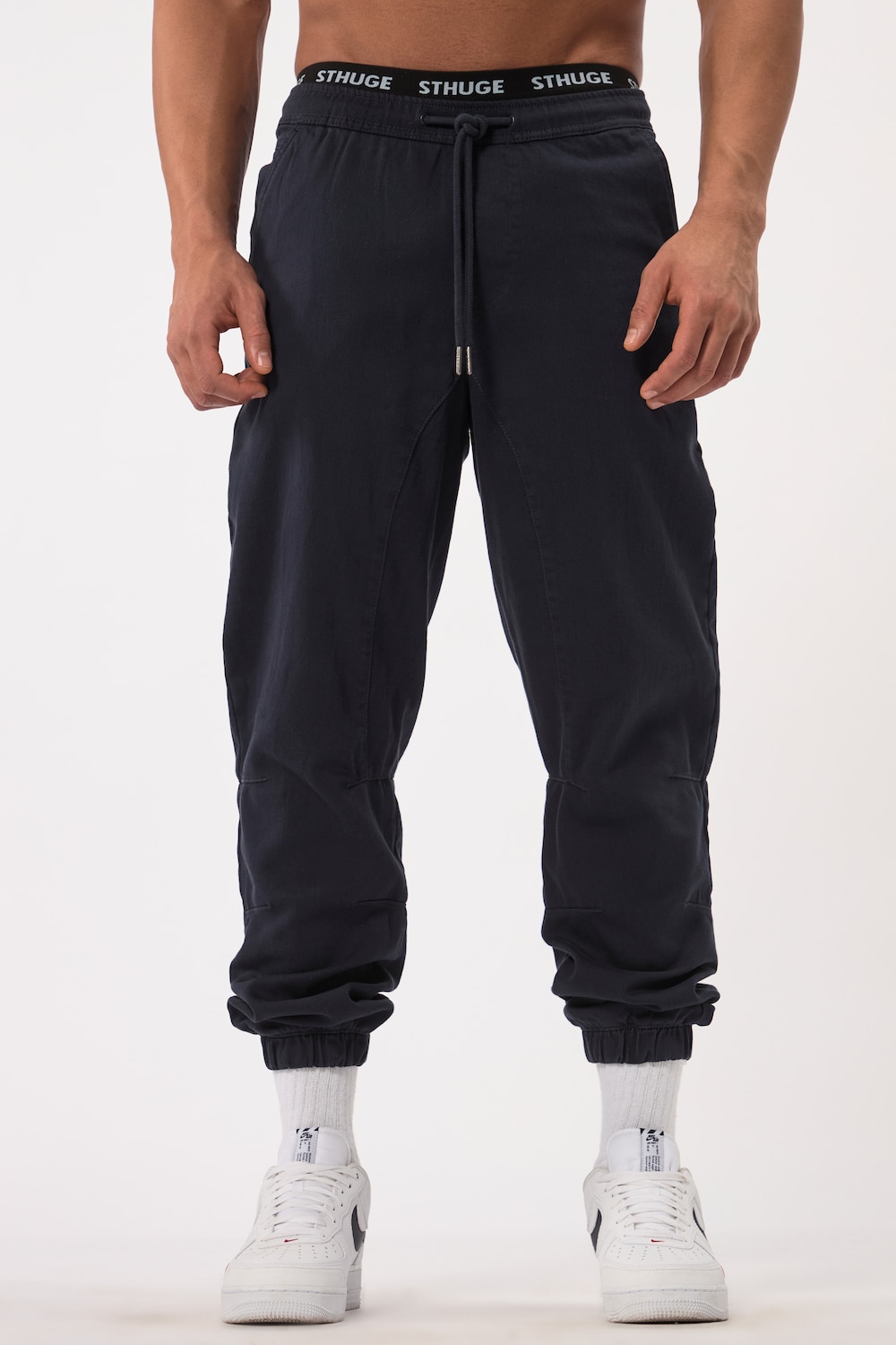 Große Größen STHUGE Hose, Herren, blau, Größe: XXL, Baumwolle/Polyester, STHUGE