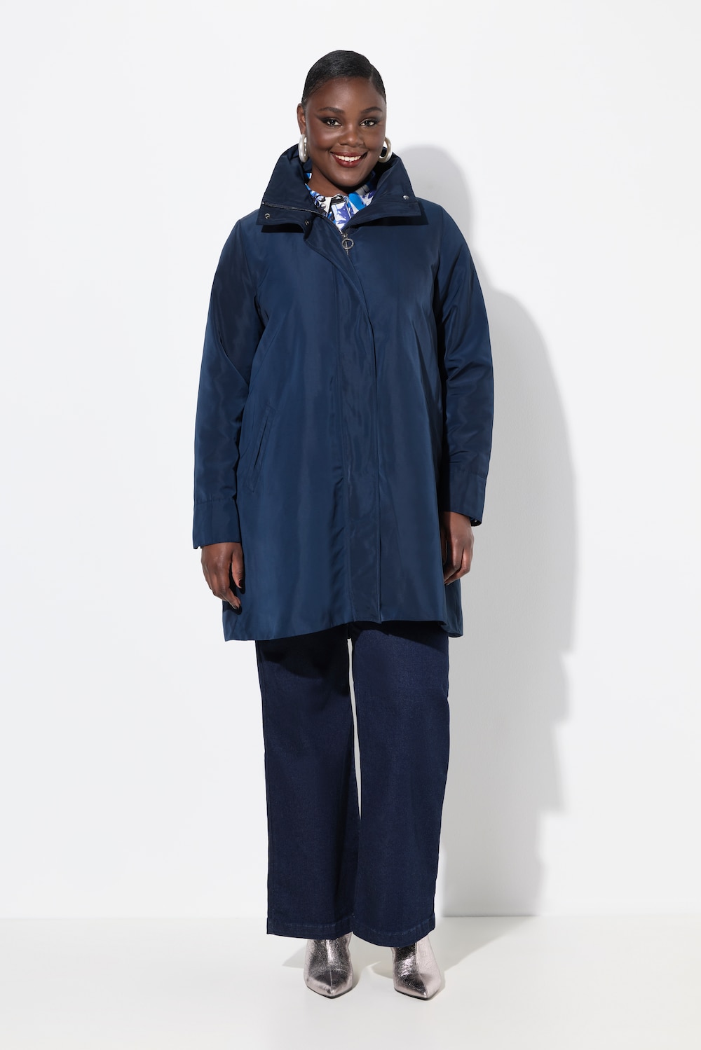 Große Größen Jacke, Damen, blau, Größe: 42/44, Polyester, Ulla Popken