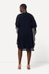 Chiffonkleid, doppellagig, V-Ausschnitt, 3/4-Arm