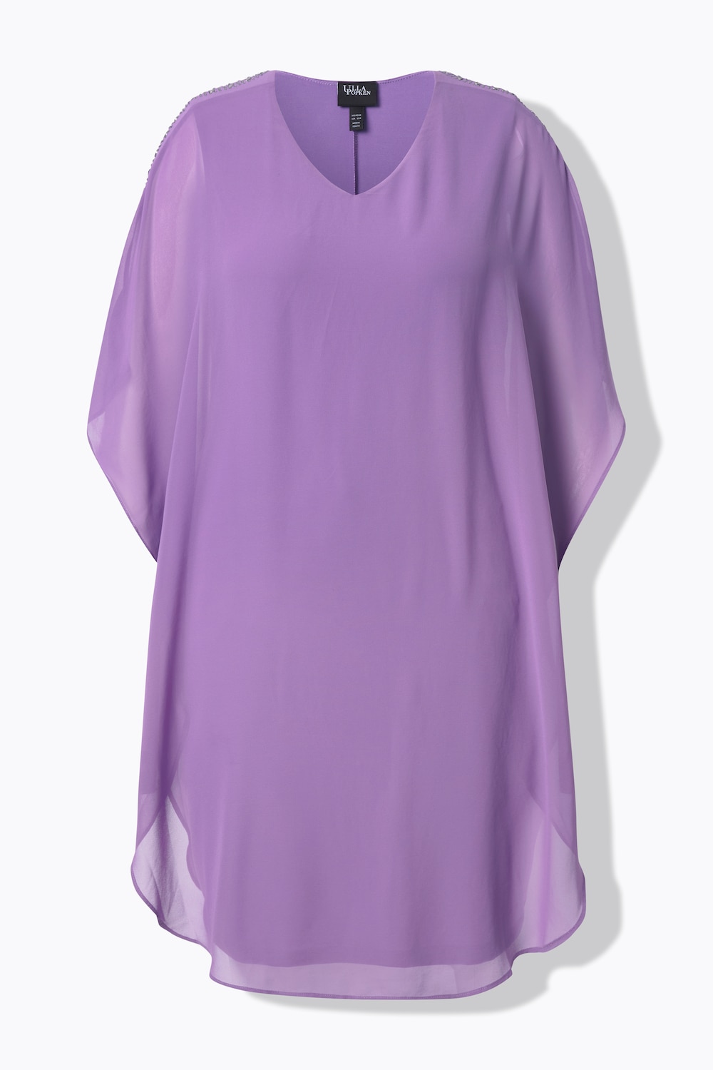 Stora storlekar Chiffongklänning, Dam, lila, storlek: 46/48, Polyester, Ulla Popken