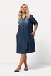 Denim Look Long Sleeve Shirt Dress