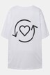 T-Shirt, oversized, HEART Rückenprint, Rundhals, Halbarm, Unisex