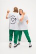 T-Shirt, oversized, HEART Rückenprint, Rundhals, Halbarm, Unisex