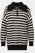 Coltrui, strepen, oversized, rits, lange mouwen