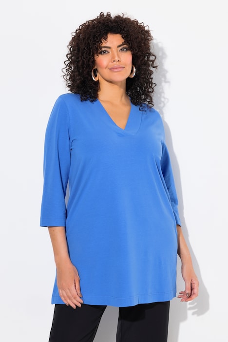 Stretch A-Line 3/4 Sleeve Knit Top