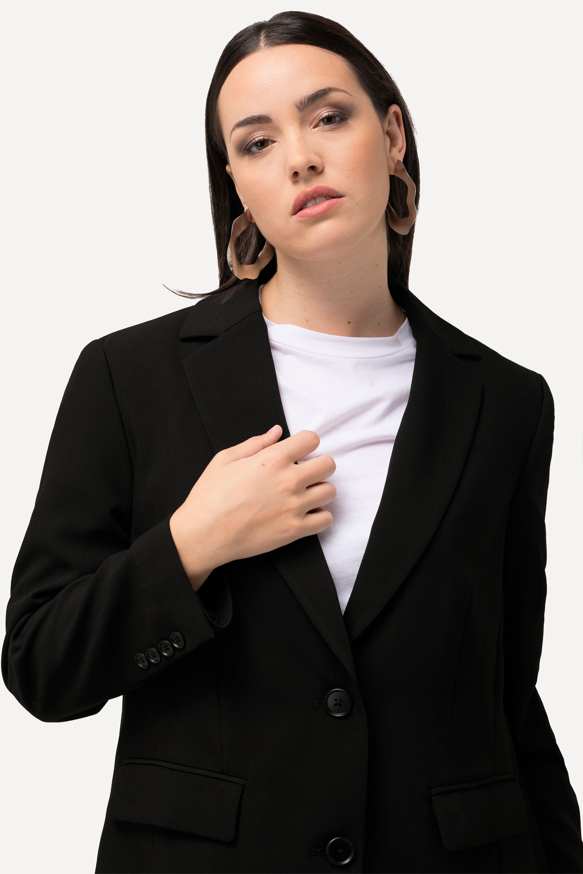 Ulla Popken Damen große Größen Blazer Oversized Reverskragen