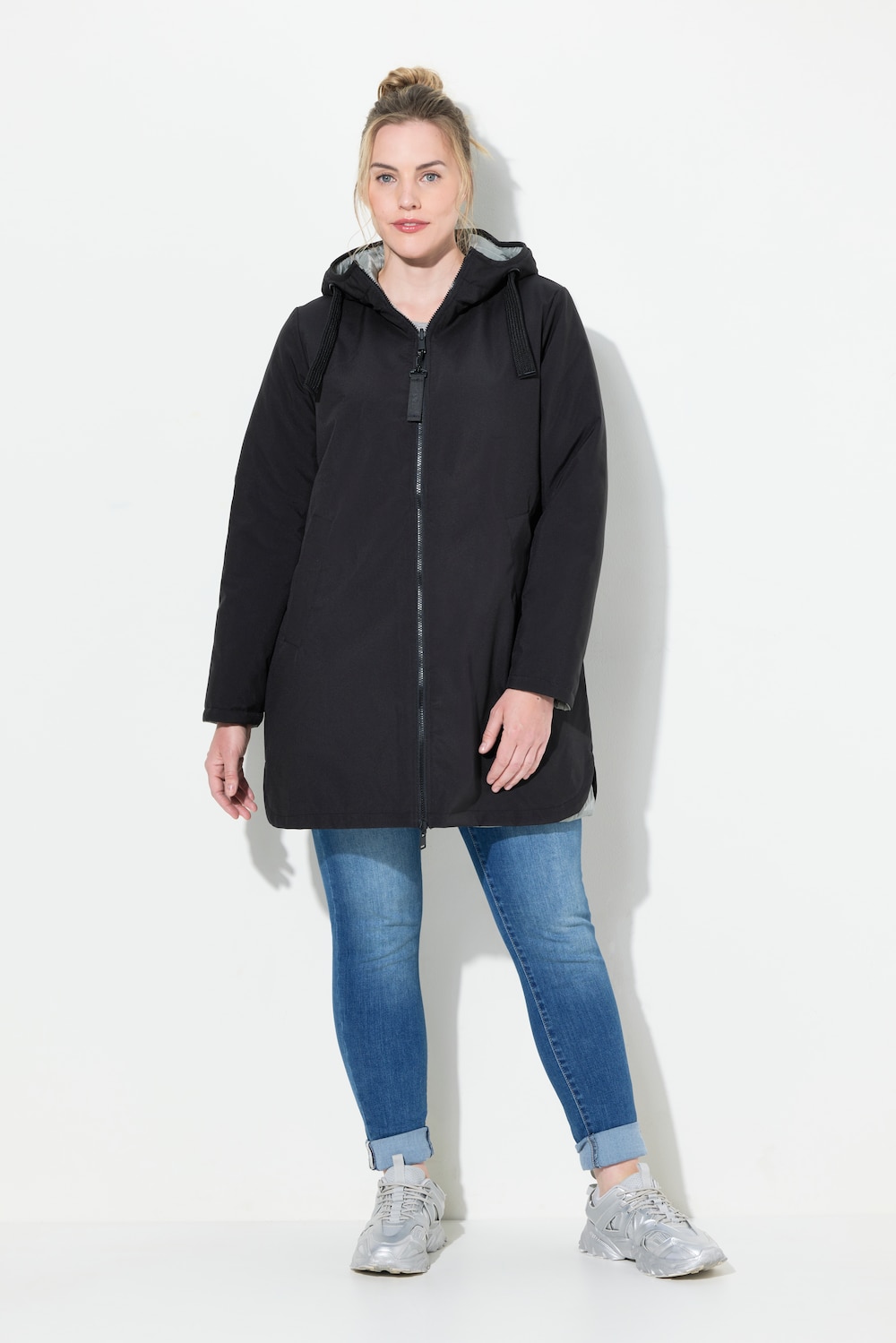 Große Größen Wendejacke aus Softshell, Damen, schwarz, Größe: XXL, Polyester, LAURASON
