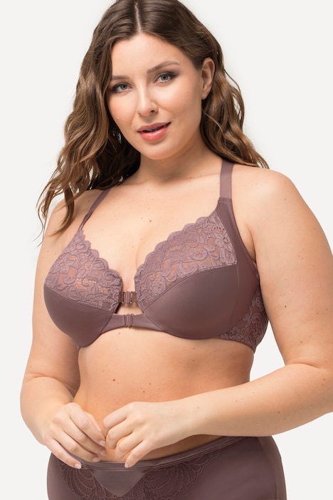 Out From Under Frill Pointelle Underwired Bra in Brown