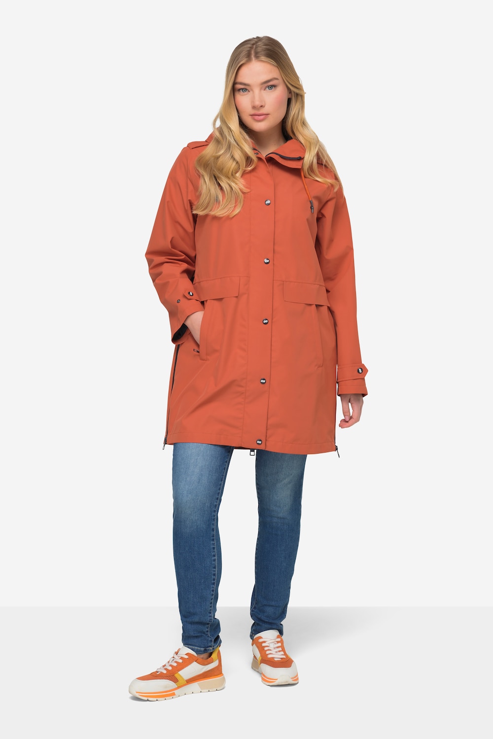 Große Größen Funktions-Jacke, Damen, orange, Größe: L, Polyester, LAURASON