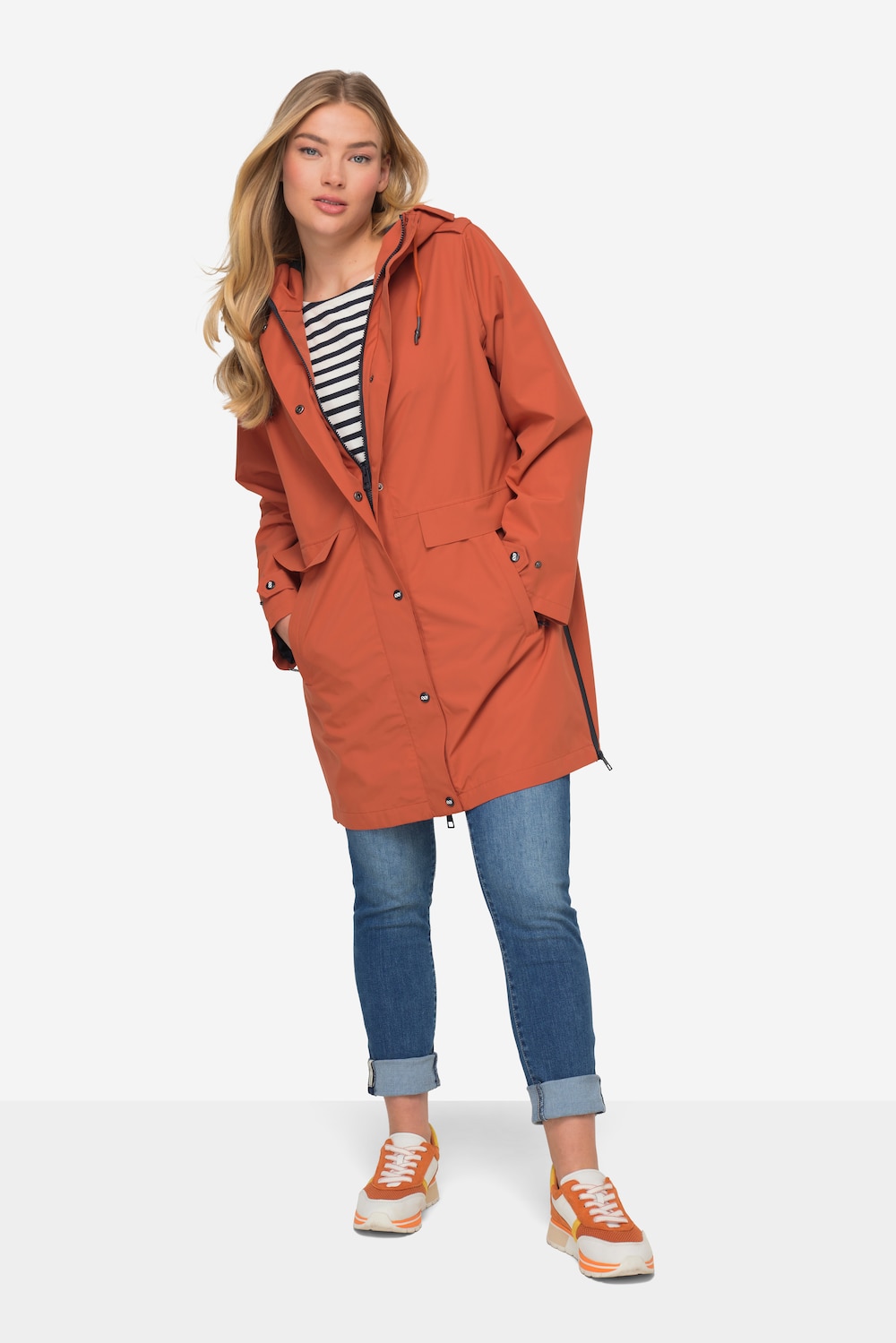 Große Größen Funktions-Jacke, Damen, orange, Größe: M, Polyester, LAURASON