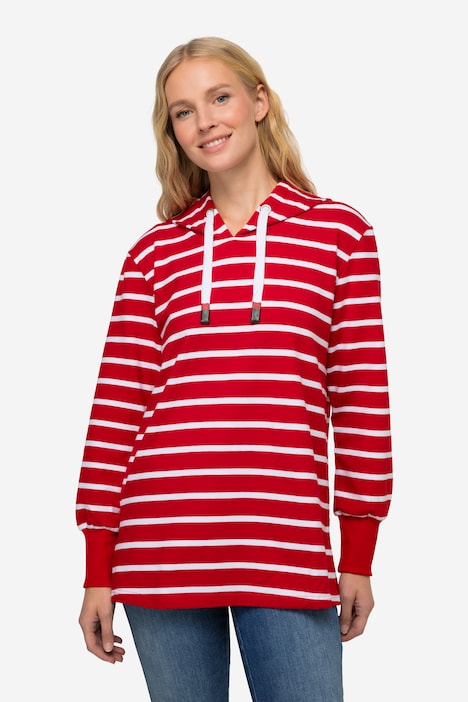 Oversized Striped Hoodie Sweatshirt