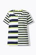 T-shirt, strepenmix, relaxed, ronde hals, halve mouwen