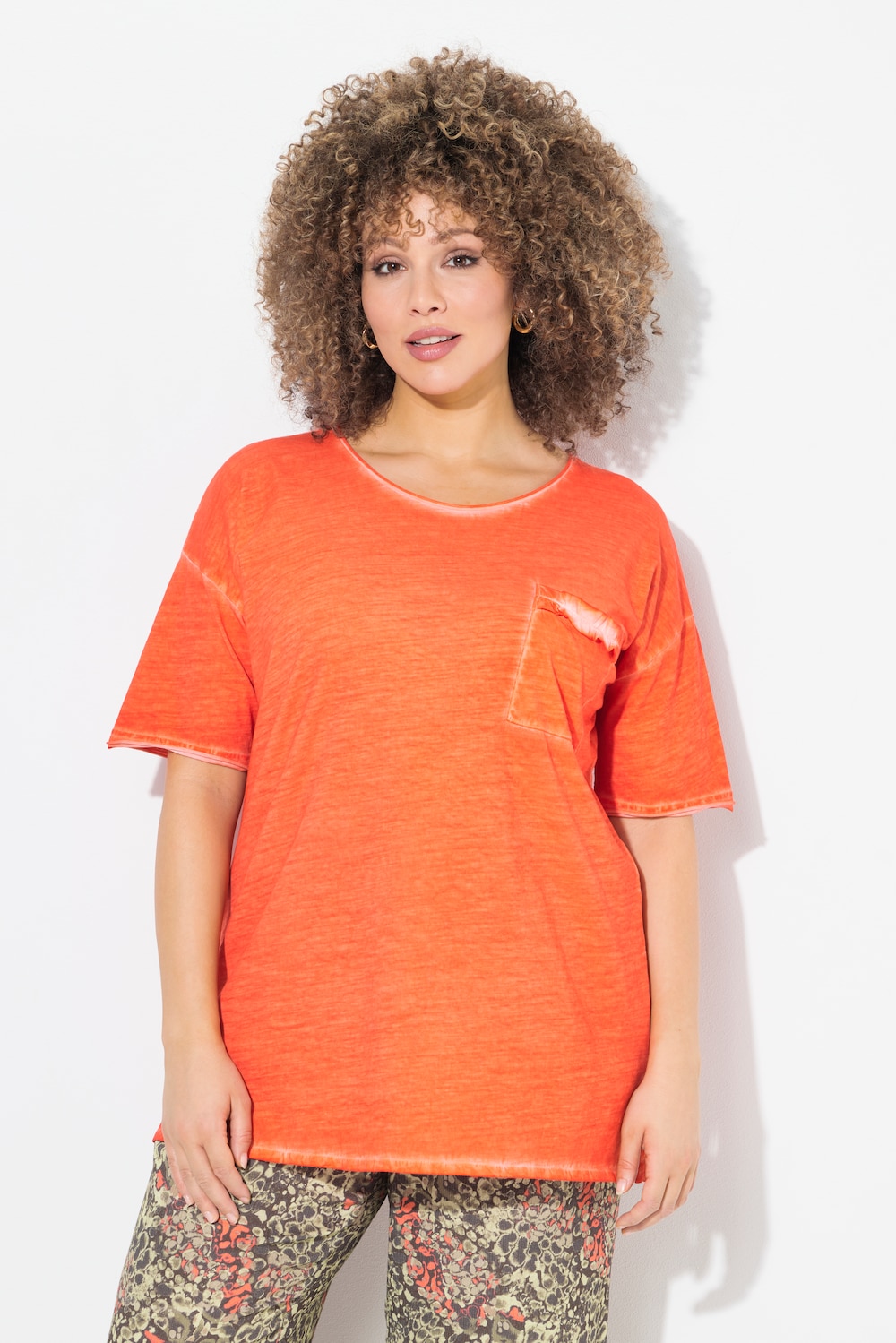 Große Größen T-Shirt, Damen, rot, Größe: 46/48, Baumwolle, Ulla Popken