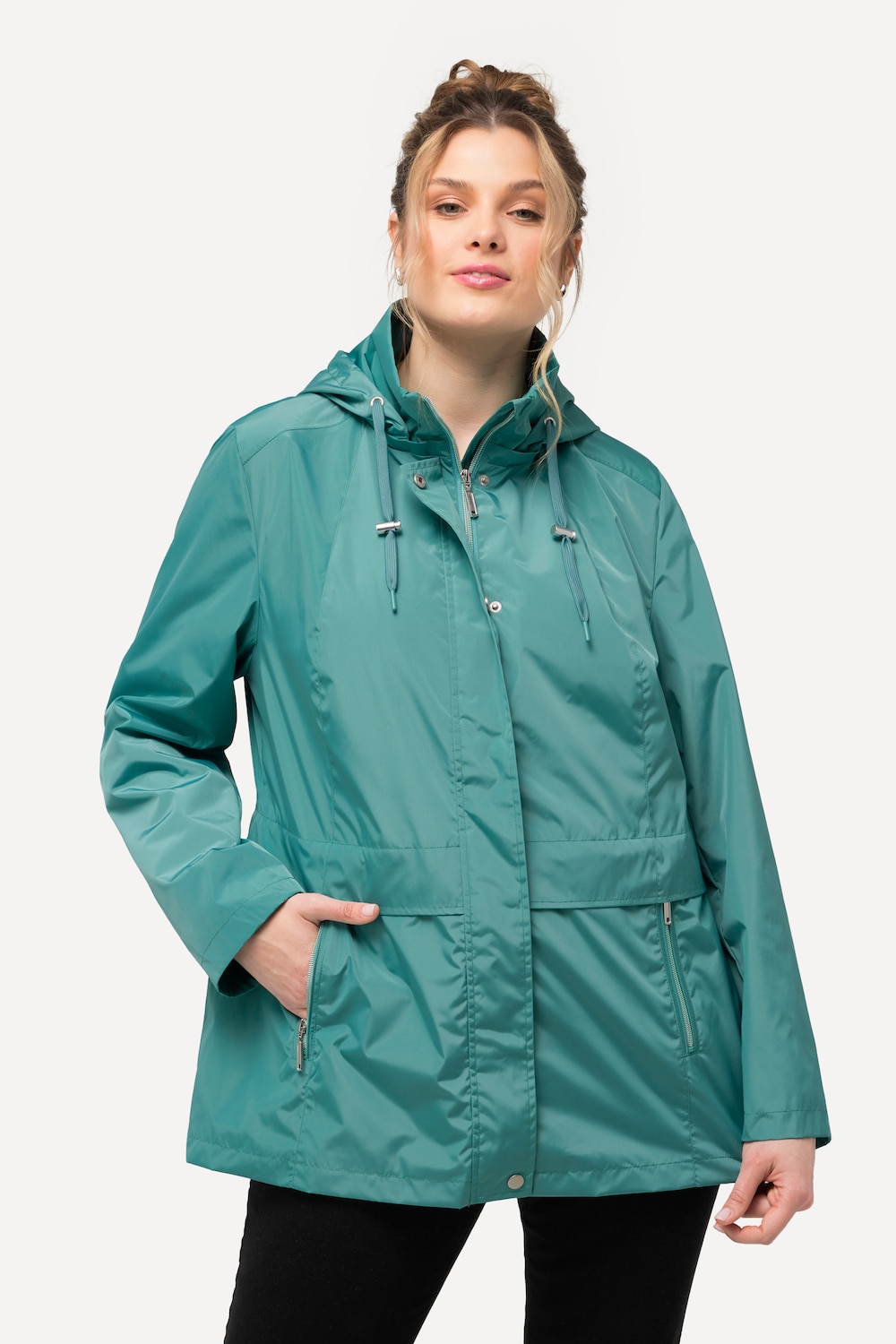 Große Größen HYPRAR Windbreaker-Jacke, Damen, türkis, Größe: 58/60, Polyester, Ulla Popken