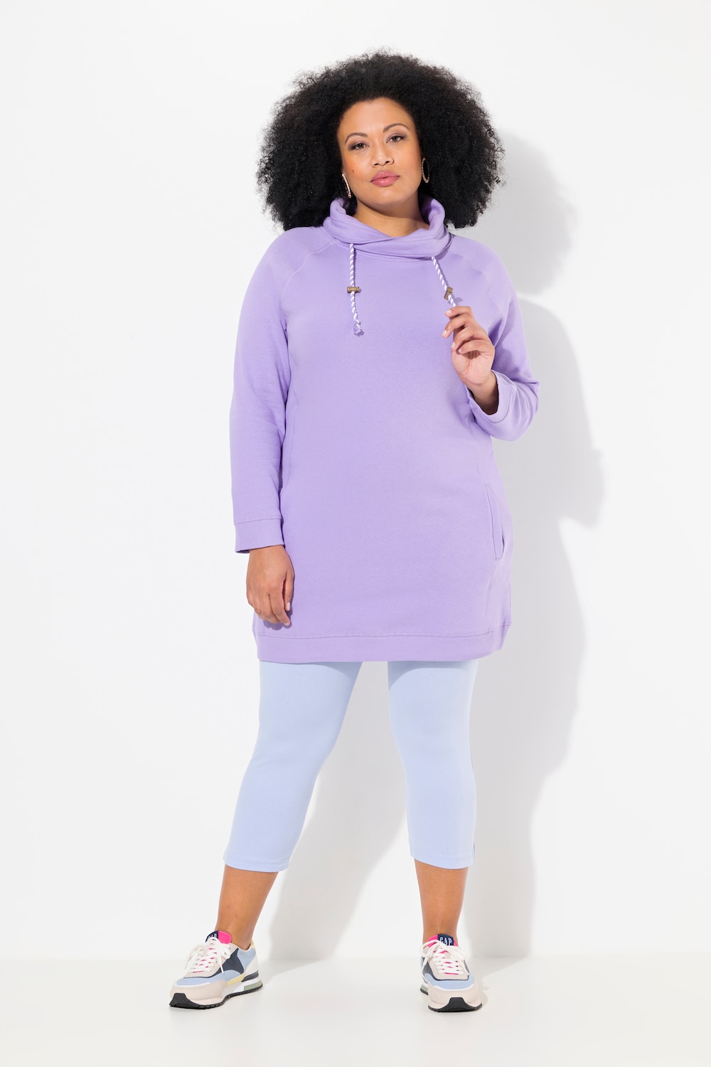 Große Größen Sweatkleid, Damen, lila, Größe: 46/48, Baumwolle/Polyester, Ulla Popken