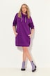 Stand-Up Collar Long Sleeve Sweatshirt Dress
