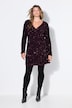 Kleid, Wickeloptik, Pailletten, V-Ausschnitt