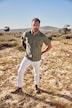 Pantalon chino ventre confort. Coupe Straight Fit sans pinces - jusqu'au 74