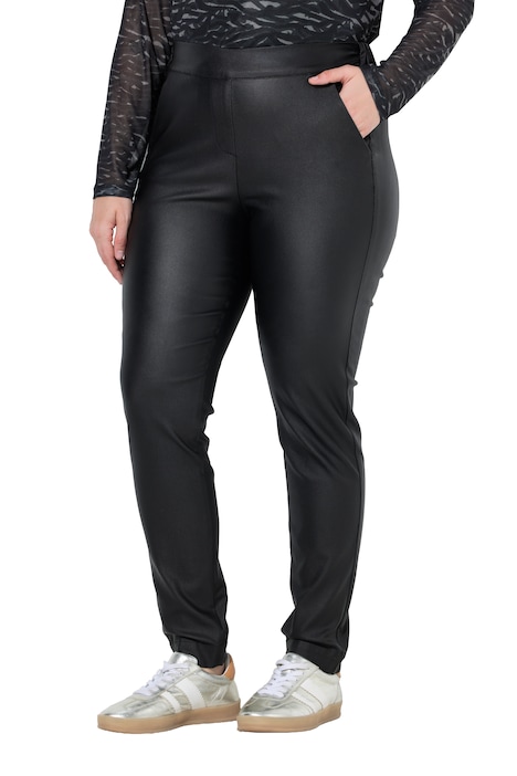 Bengalinhose Sienna, Lederoptik, schmales Bein, Komfortbund